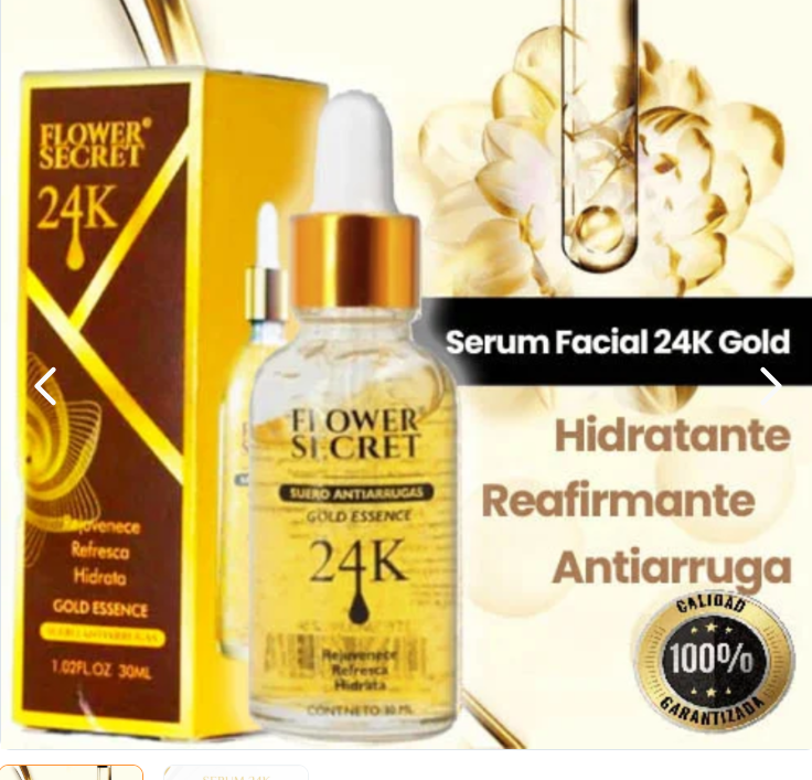 KIT DE REJUVENECIMIENTO FACIAL GOLD 24K (MASAJEADOR+SÉRUM)