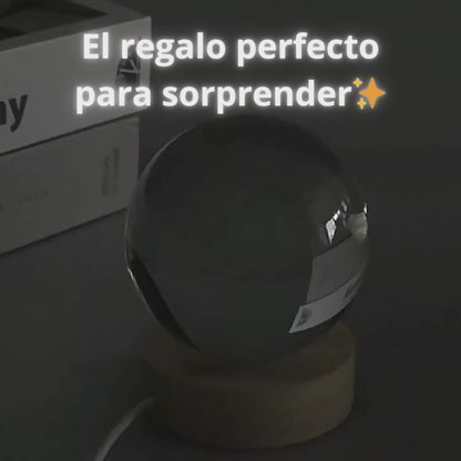 LÁMPARA BOLA DE CRISTAL LED "GALAXIA"💫